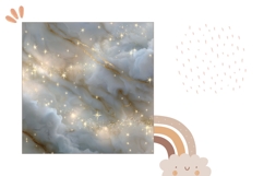 White Marble Pillow Template, Glitter Pillow Case Product Image 2