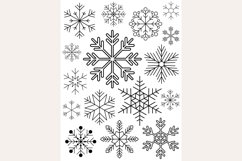 50 Snowflakes Christmas Procreate Stamps Brushes Product Image 2