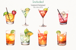 Colorful Cocktail 32 Cliparts Collection Product Image 2