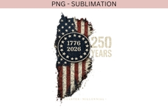 USA 250 Years PNG | 17762026 Patriotic Flag Design | Vintage Product Image 3