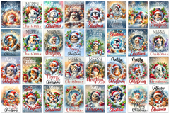 Christmas Card Bundle | Cute animals Merry Christmas card Product Image 6