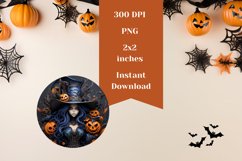 Halloween Earring Design, Halloween Witch Sublimation 3D Product Image 2