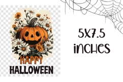 Happy Halloween Towel, Floral Halloween Pumpkin Towel Product Image 2