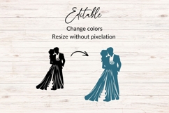 Bride And Groom Wedding Silhouette SVG Product Image 2