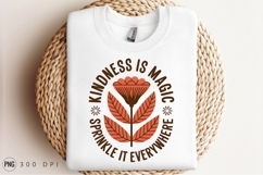 Kindness Is Magic Floral Circle Sublimation PNG Product Image 3