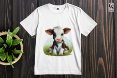 Cute Baby Cow Clipart Sublimation PNG Product Image 3
