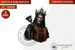 Gothic Halloween Harvest Character PNG Clipart sublimation Product Image 1