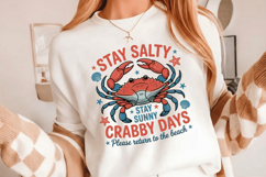 Stay salty stay sunny crabby days PNG sublimation |Beach &amp; S Product Image 9