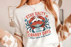 Stay salty stay sunny crabby days PNG sublimation |Beach & S Product Image 9