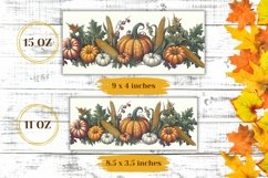 Fall Mug Wrap Design, Harvest Pumpkin Mug Sublimation Product Image 2