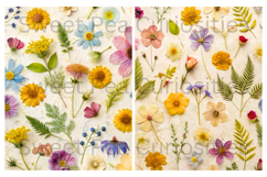 Flowers, Papers, Herbarium, Junk Journal, Botanical Product Image 2