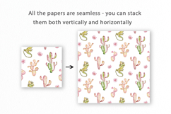 Watercolor Cactus Seamless Pattern Product Image 2