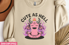 Cute As Hell PNG, Cute Baphomet Sublimation P Product Image 2