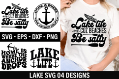 Lake Quotes SVG Design - Home is Where the Anchor Drops Product Image 1