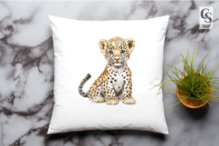 Cute Leopard Cub Illustration Clipart Sublimation PNG Product Image 3