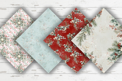 Christmas Digital Paper, Winter Floral Seamless Patterns Product Image 3