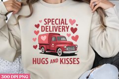 Special delivery_ Hugs PNG, Retro Valentine Sublimation Product Image 1