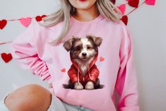 Cute Valentine Dog Clipart, Valentines Day Dog Clipart Product Image 2