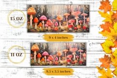 Watercolor Mushrooms Mug Template, Watercolor Forest Mug PNG Product Image 2