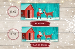 Cartoon Santa Claus Mug Design, Christmas Deer Mug Wrap Product Image 2