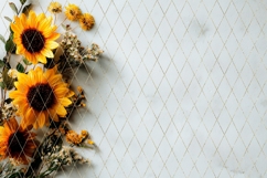Sunflowers Background PNG, Floral Background Designs Product Image 2