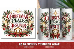 Jesus Brings Peace Hope Joy Tumbler Wrap, Christian Christma Product Image 1