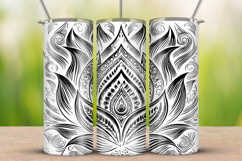 20oz Skinny Tumbler laser svg, Buddha Lotus pattern wrap Product Image 2