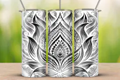 20oz Skinny Tumbler laser svg, Buddha Lotus pattern wrap Product Image 2
