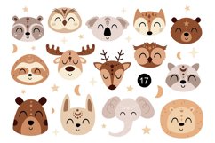 Boho animal faces clipart, Animal svg, Animal head png Product Image 2