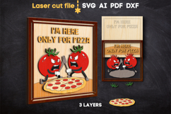 Cafe Sign Pizza SVG laser cut files for Glowforge Product Image 2