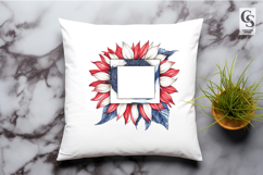 Patriotic Sunflower Frame Clipart PNG Product Image 2