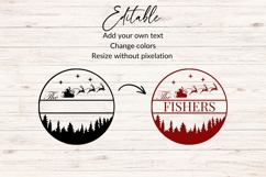 Christmas Family Name SVG - Santa Sleigh Product Image 2