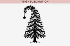 Christmas tree silhouette png design for T-shirts Product Image 2