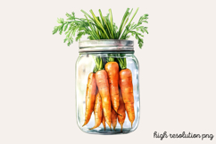 Carrot Watercolor Cliparts Bundle PNG Product Image 7