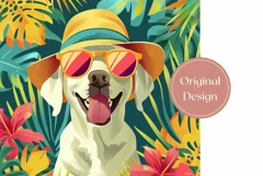 Tropical Dog Tumbler Wrap, Labrador Retriever Dog Tumbler Product Image 2