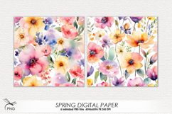 Spring digital paper, background clipart Product Image 2