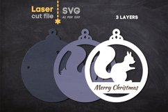 Squirrel Christmas Tree Toy SVG laser cut file for Glowforge Product Image 3