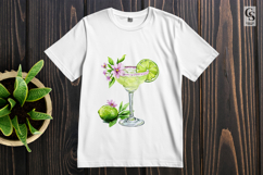 Watercolor Margarita Cocktail Lime Drink Clipart PNG Product Image 2