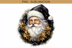 Christmas PNG Designs - Santa Claus Face Sublimation Designs Product Image 2