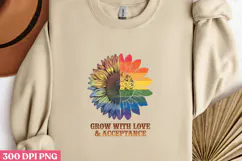 GROW WITH LOVE PNG, Autism Sublimation PNG Product Image 1