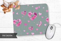 Floral Heart Swirls Mouse Pad PNG Design Product Image 1