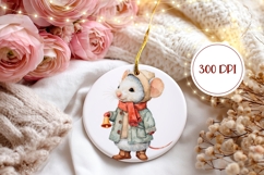 Cartoon Christmas Mouse Ornament Design, Christmas Ornament Product Image 2