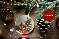 Vintage Winter Ornament, Vintage Christmas Bear Ornament Product Image 2