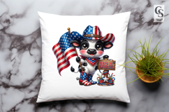 Patriotic Firefighter Dalmatian Clipart PNG Product Image 2