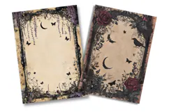 Moonlit Gothic Junk Journal Pages Product Image 2