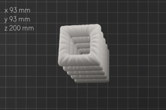 Inflated vase stl 3d printing, Unique home decor STL Product Image 3