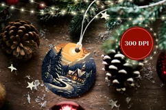 Winter House Ornament PNG, Winter Sublimation Designs Product Image 2