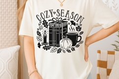 Cozy Season SVG, Pumpkin spice season SVG, Fall Vibes Svg. Product Image 2