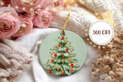 Art Christmas Tree Ornament PNG, Christmas Ornament Design Product Image 2