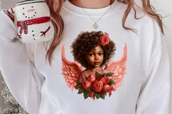 Christmas Black Angel Clipart, Christmas Angel Clipart Product Image 2